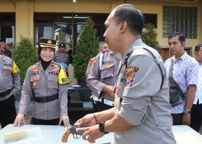 Antisipasi Penyalahgunaan, Polres Bantul dan Polda DIY Gelar Pemeriksaan Senjata Api Anggotanya