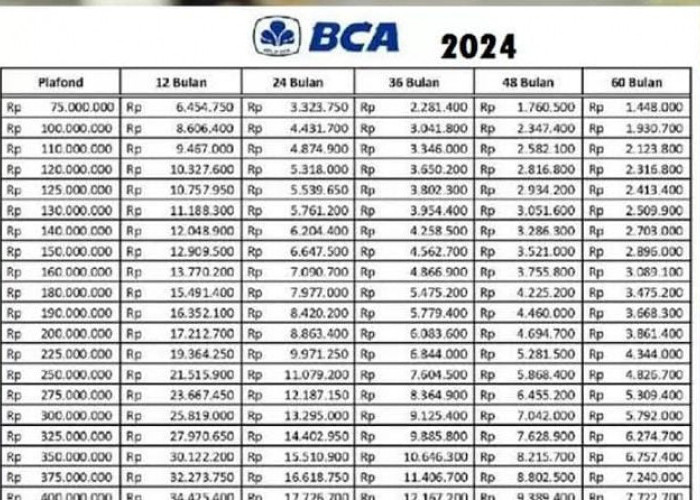 Berikut Simulasi Pinjaman Modal KUR Rp 50-100 juta Melalui BCA 2024, Cek Syarat Terbarunya!