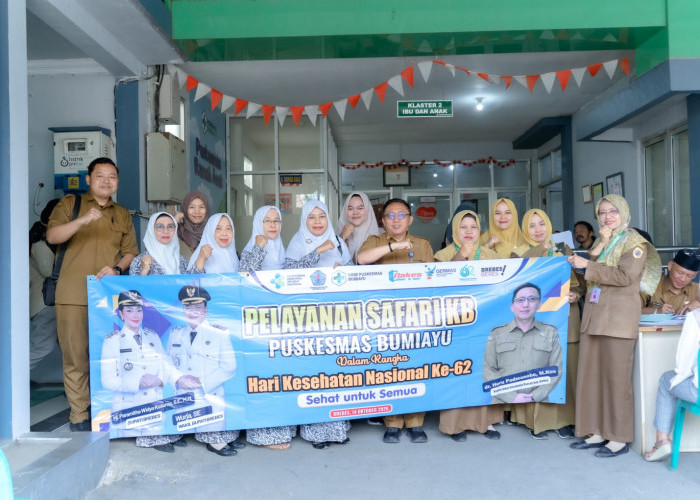 Meriahkan Hari Kesehatan Nasional ke-62, Dinkesda Brebes Safari KB Wilayah Puskesmas Bumiayu-Bantarkawung