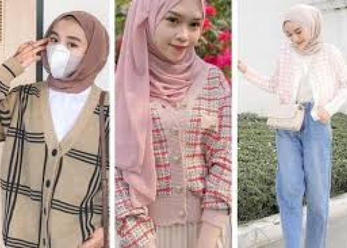 Mix and Match Gaya OOTD Hijab Dengan Cardigan Rajut, Tampil Manis dan Cantik Untuk Berbagai Acara