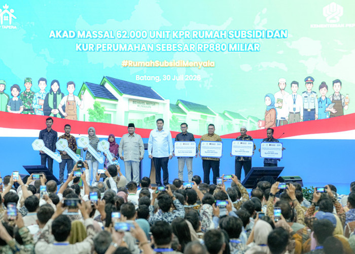 BRI Perkuat Peran Penggerak Ekonomi Kerakyatan Lewat Pembiayaan Perumahan, Presiden Prabowo Pimpin Akad Massal