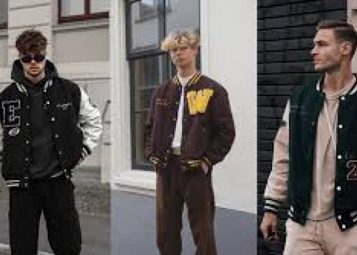 Rekomendasi Ide OOTD Jaket Varsity Cowok 2025, Untuk Tampilan Sporty Kekinian Dan Keren