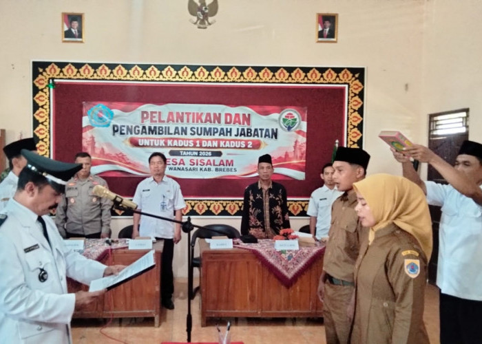 Isi Kekosongan Dua Kepala Dusun, Kades Sisalam Lantik Dua Pamong Hasil Seleksi