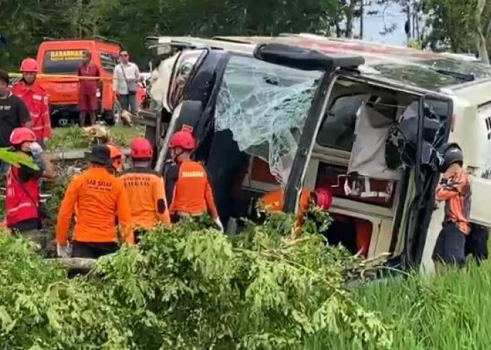 Kecelakan Tunggal Bus Murni Jaya di Kulon Progo, Evakuasi Hingga 4 Jam dan Enam Orang Terluka