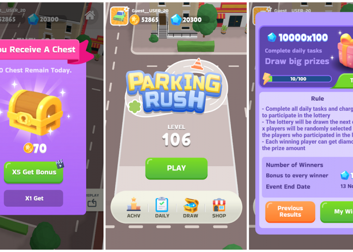 Game Penghasil Cuan Parking Rush Bisa Hasilkan 500 Ribu Per Hari? Simak Cara Mainnya Disini