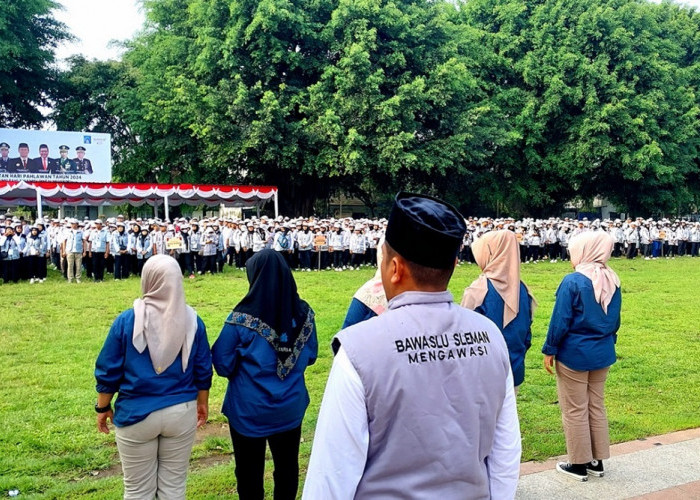 Jelang Masa Tenang dan Pemungutan Suara Pilkada 2024, Bawaslu Sleman Gelar Apel Siaga