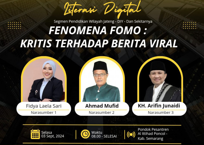 Kominfo Adakan Webinar Literasi Digital Pesantren, 2.500 Santri Semarang Diajak Hindari Jebakan Fomo