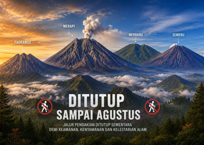 Info Penting! Sejumlah Gunung Tutup Jalur Pendakian hingga Agustus 2026, Termasuk Merapi Masih Dilarang