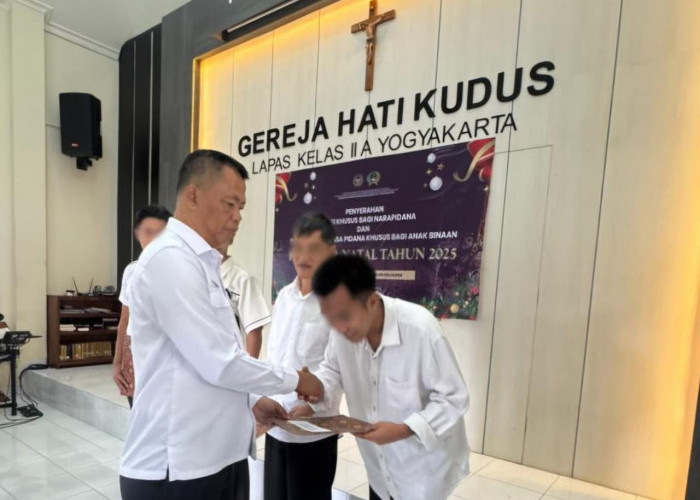 Rayakan Natal di Lapas, 38 WBP Yogyakarta Terima Remisi