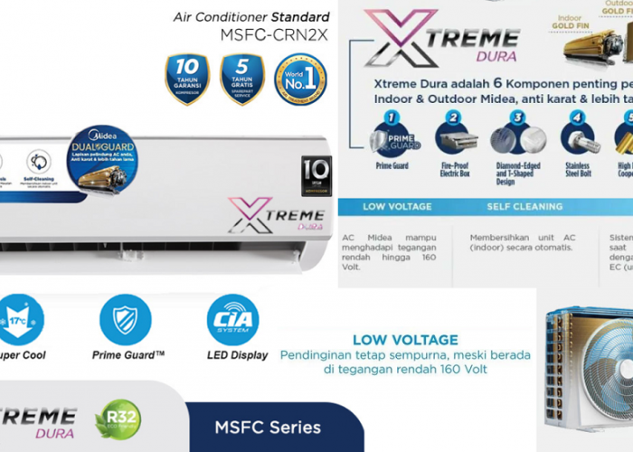 Garansi Sampai 10 Tahun, Merek AC Terbaik Midea MSFC-05CRN2X Harga Rp2 Jutaan