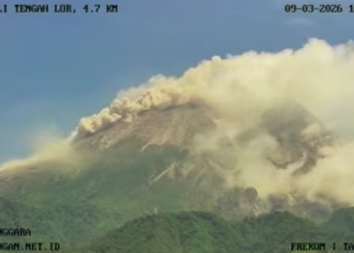 Gunung Merapi Kembali Luncurkan Awan Panas Senin Siang, Jarak Luncur 1.300 Meter ke Kali Krasak