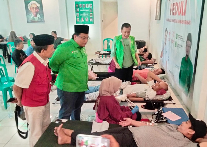 Donor Darah dan Bakti Sosial Harlah PKB ke 28, Mendapat Sambutan Antusiasme Ratusan Warga Brebes