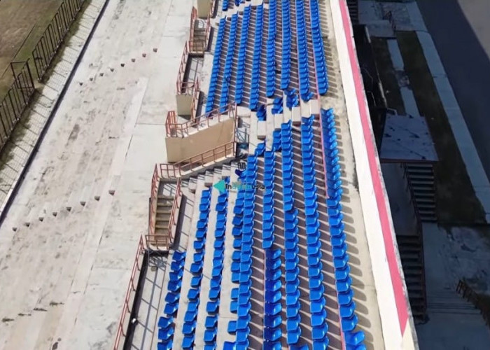 Saat Stadion Sultan Agung di Kabupaten Bantul Jadi 'Membiru'