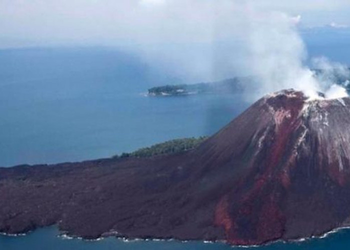 Begini Aktivitas Gunung Anak Krakatau di Selat Sunda Pasca Erupsi Gunung Semeru, Cek Statusnya