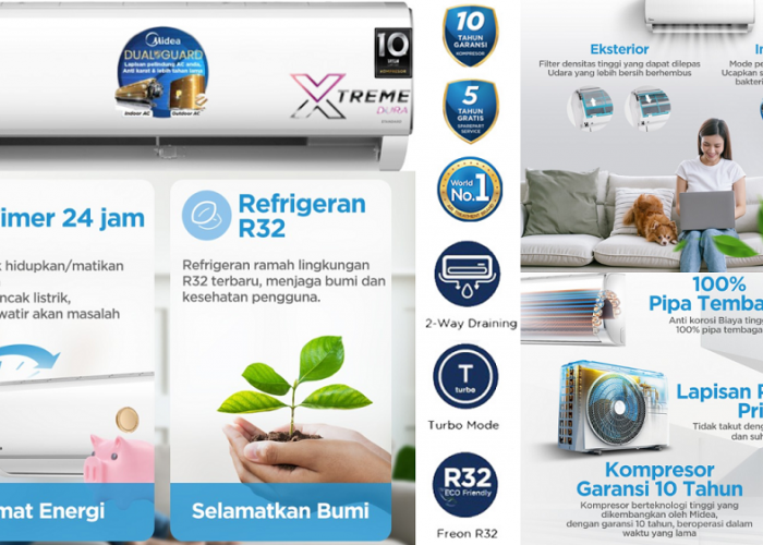 Design Menawan Merek AC Terbaik Midea MSAF-05CRN2, Dilengkapi Fitur Canggih Dan Ramah Lingkungan