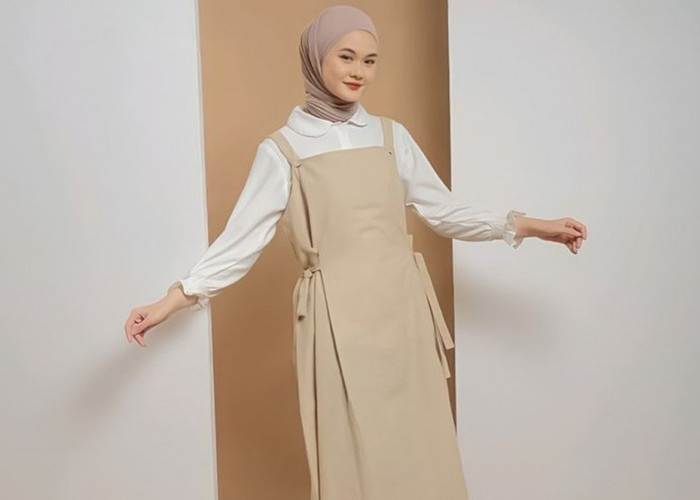 Gaya OOTD Overall Hijab Rok yang Menarik Dicoba, Bikin Tampilan Manis dan Stylish