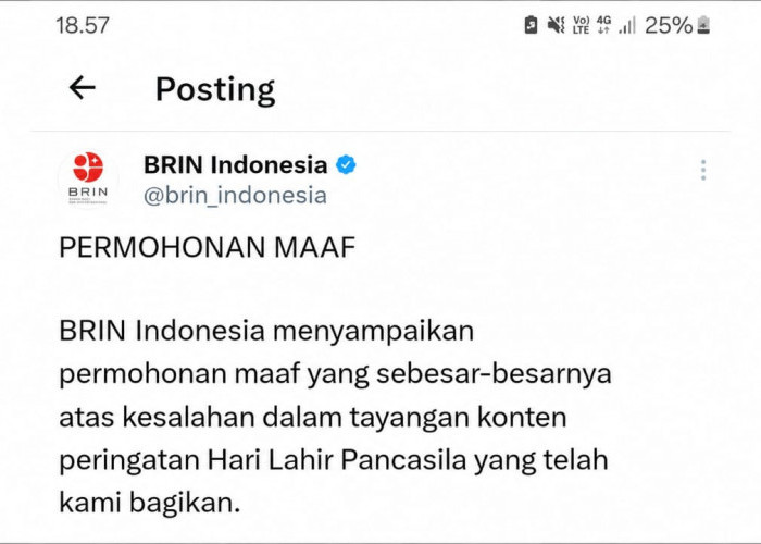 BRIN Minta Maaf, Salah Jumlah Bulu Garuda di Sayap pada Unggahan Hari Lahir Pancasila