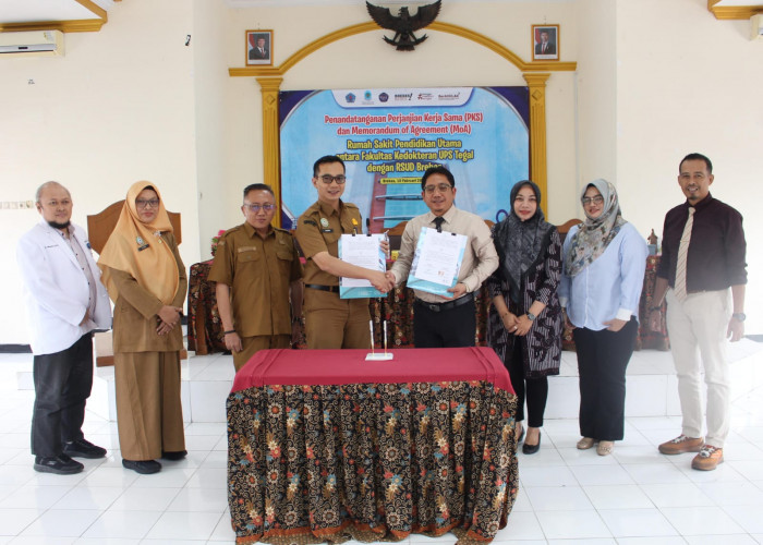 RSUD Brebes dan Fakultas Kedokteran UPS Tegal Teken Kerja Sama Rumah Sakit Pendidikan Utama