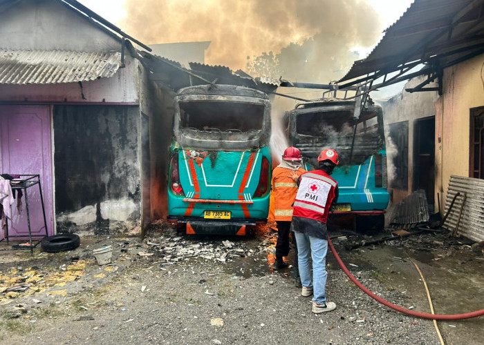 Korsleting Diduga Sebabkan Dua Minibus di Kulon Progo Hangus Terbakar