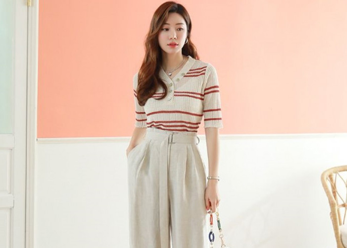 Paduan Outfit Kulot High Waist Bikin Terlihat Jenjang, Tampilan Jadi Stylish dan Elegan