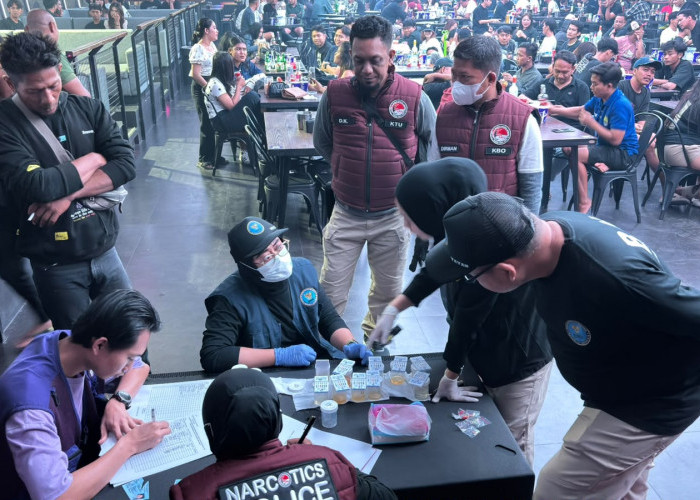BNNK Tegal Gandeng Polres Tegal Kota Razia Gabungan, 31 Pengunjung Helen's Night Mart Terjaring Tes Urine