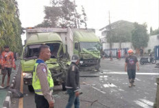 Tabrakan Beruntun Tiga Truk di Ringroad Barat Gamping, Tiga Sopir Terluka