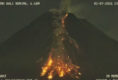 Merapi Kembali Gugurkan Awan Panas Jelang Tengah Malam, Status Masih Siaga